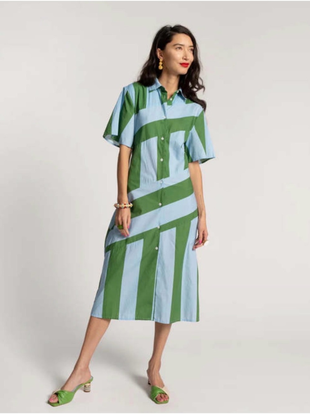 Frances Valentine Amanda Cotton Poplin Shirtdress